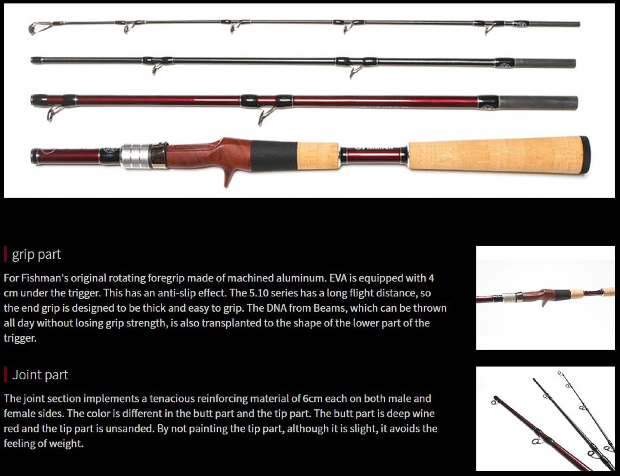 Fishman Rod Baitcast BC4 5.10 XH 4 Piece Travel Rod (0177)